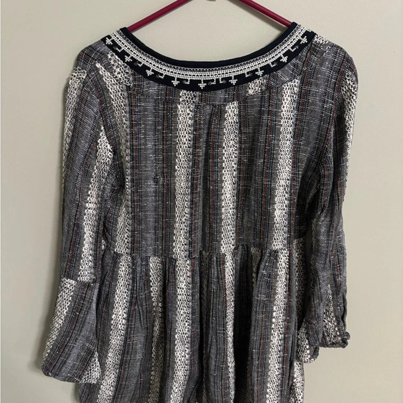 Altar’d State Size Small Boho V-neck Bell Sleeves Flowy Tassels Beaded Top - Picture 2 of 8